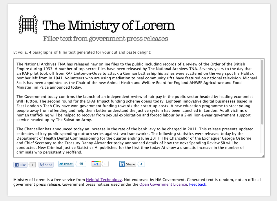 Ministry of Lorem