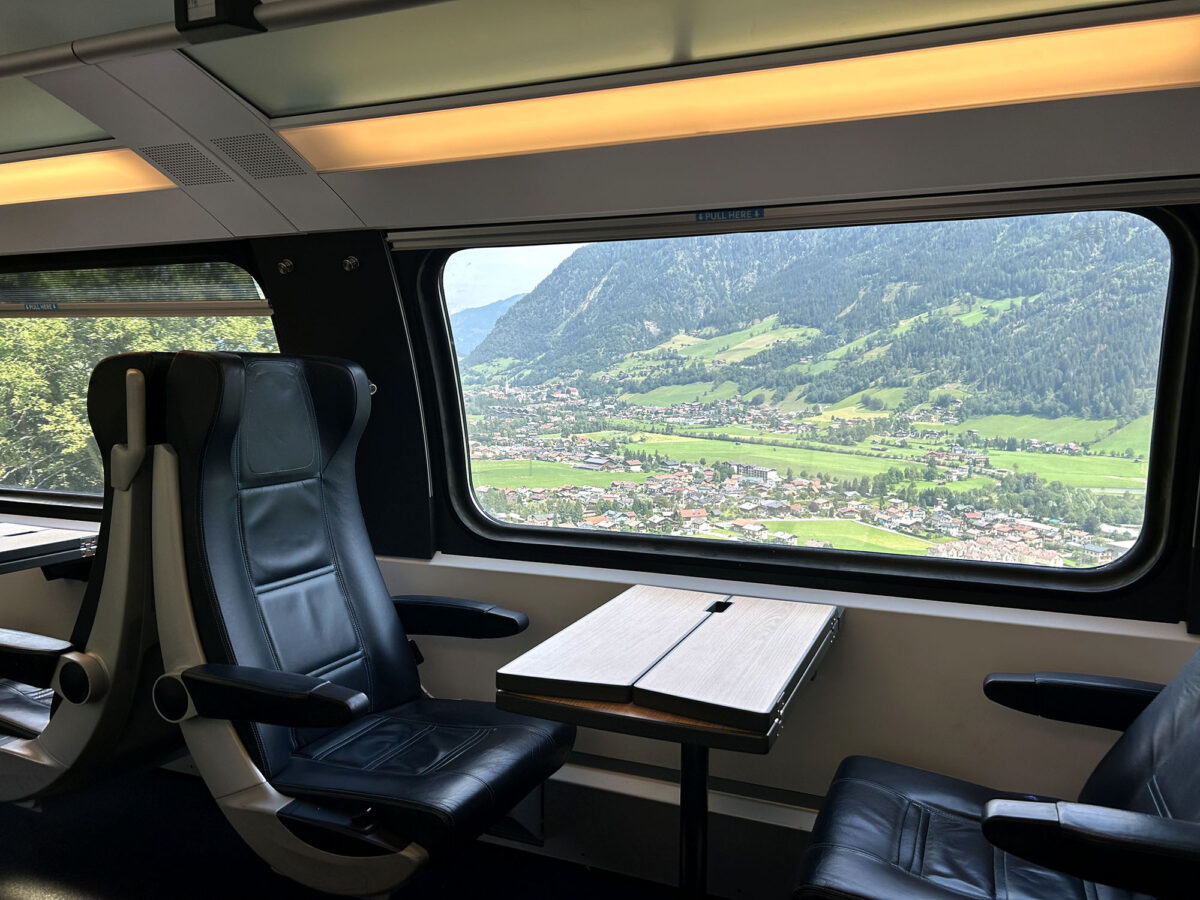 View of Bad Hofgastein, Austria, from an OBB InterCity train